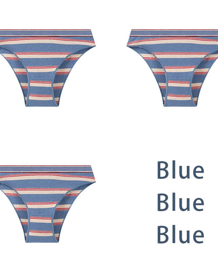 3PCS/Set  Striped Panties Underwear - VOLDRI