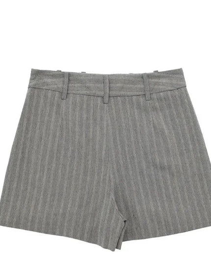 Vintage Casual Striped Shorts - VOLDRI