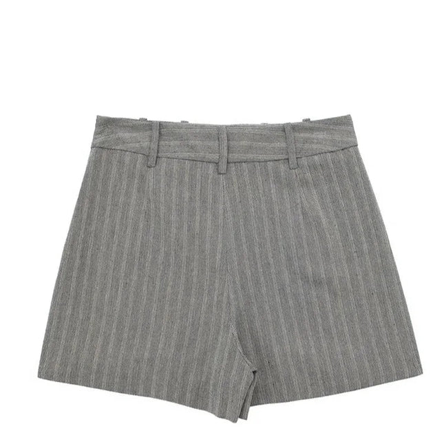 Vintage Casual Striped Shorts - VOLDRI