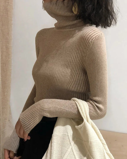 Turtleneck Knitted Sweater - VOLDRI