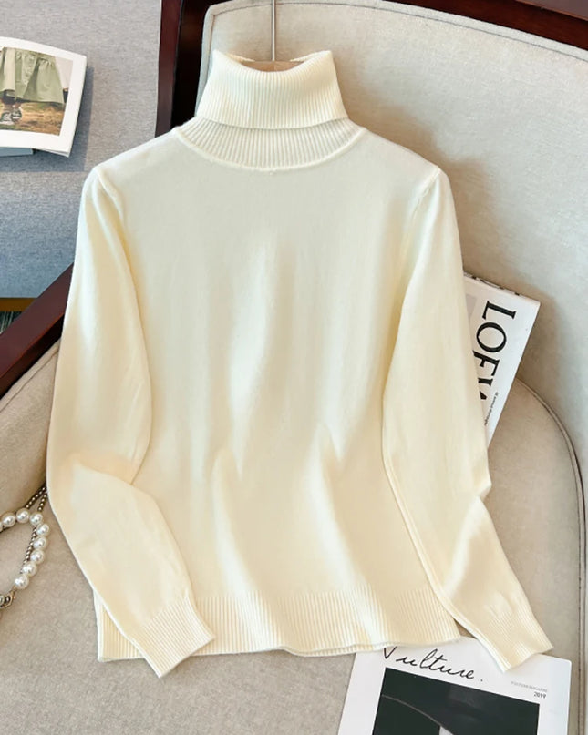 Turtleneck Knitted Tops - VOLDRI