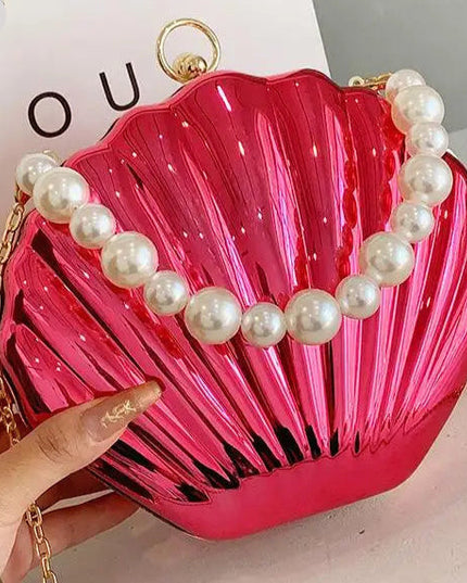 Acrylic Shell Shaped Evening Clutch - VOLDRI