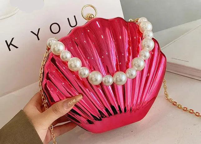 Acrylic Shell Shaped Evening Clutch - VOLDRI