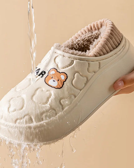 Waterproof cotton slippers