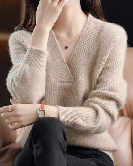 Loose Knit Sweater Casual Tops - VOLDRI