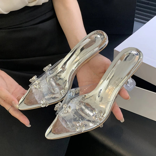 Crystal PVC Transparent High Heels - VOLDRI