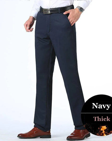 Voldri 100% Cotton Men's Casual Trousers - High Waist, Straight Fit -   | Stylish & Elegant Fashion by Voldri