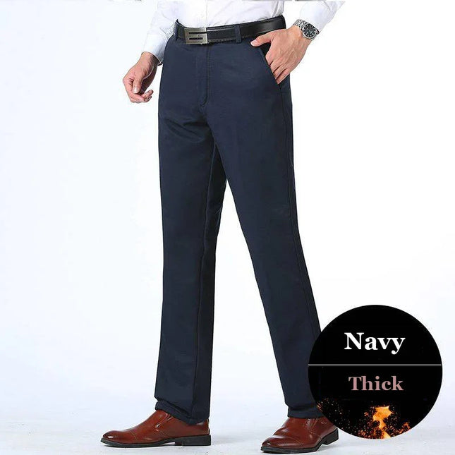Voldri 100% Cotton Men's Casual Trousers - High Waist, Straight Fit -   | Stylish & Elegant Fashion by Voldri