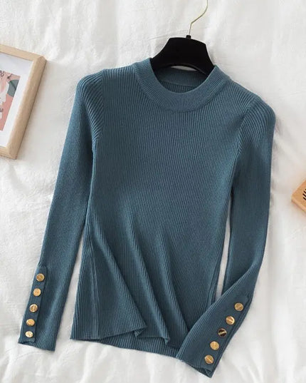 slim knit soft jumper tops - VOLDRI