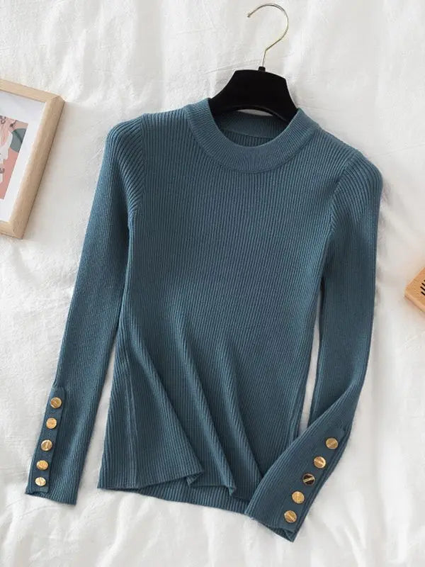 slim knit soft jumper tops - VOLDRI