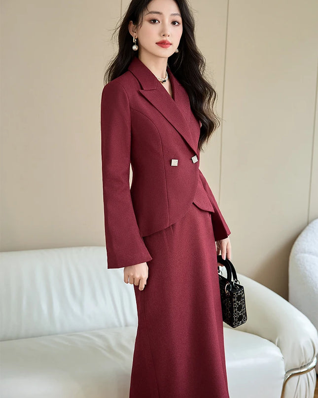 Blazer Skirt Suit Wear - VOLDRI