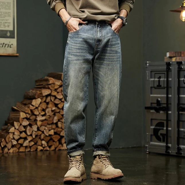 Classic Men's Harem Jeans Autumn New Style Fashion Retro Loose Jeans Street Hip Hop Y2kbaggy Work Pants -   | Stylish & Elegant Fashion by Voldri
