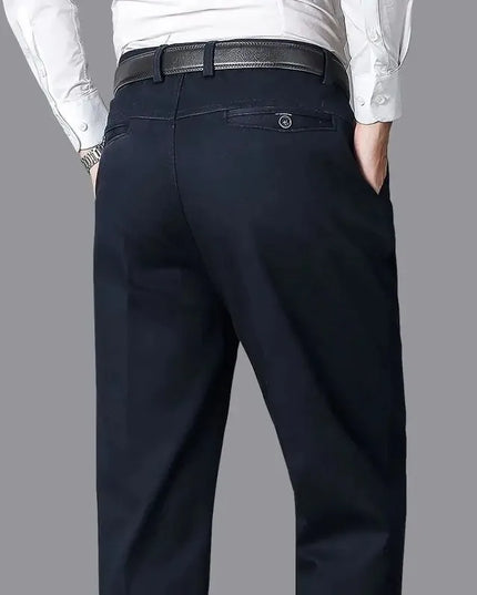 Voldri Men's Cotton Stretch Trousers - Classic Casual Business Pants -   | Stylish & Elegant Fashion by Voldri