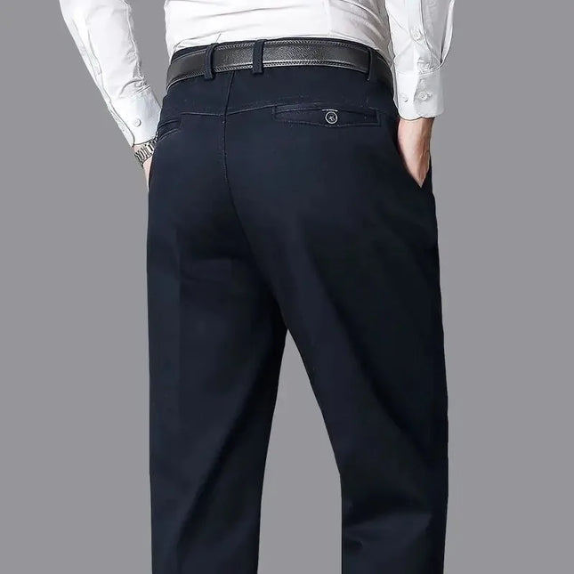 Voldri Men's Cotton Stretch Trousers - Classic Casual Business Pants -   | Stylish & Elegant Fashion by Voldri