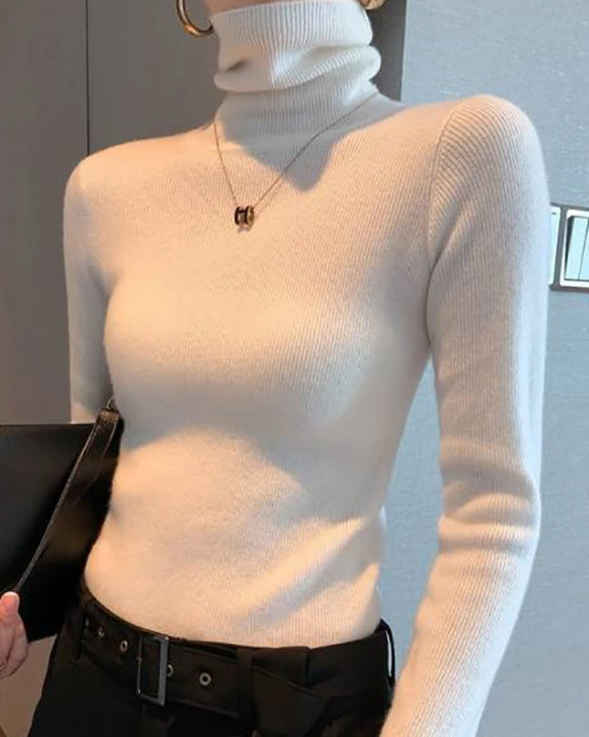 Long Sleeve Turtleneck Tops - VOLDRI