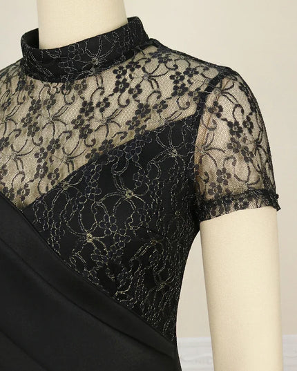 Lace Patchwork Sheath Gowns - VOLDRI