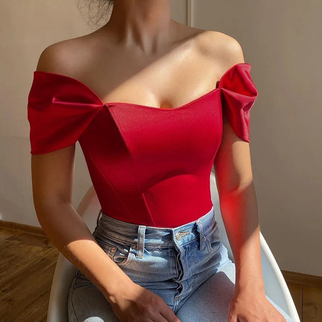 Off Shoulder Bustier Corset - VOLDRI