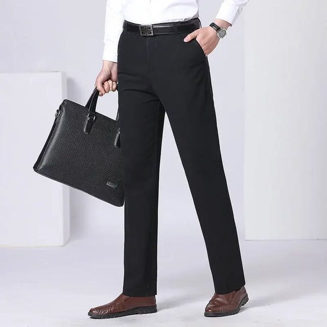 Voldri Men's 100% Cotton Business Pants - Quick-Drying, Office-Ready -   | Stylish & Elegant Fashion by Voldri