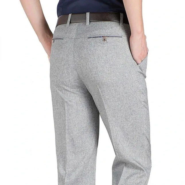 Men's Summer Thin Business Suit Pants Winter Autumn Thick Classic Fashion Casual Stretch Trousers Male Brand Clothes KOACUS -   | Stylish & Elegant Fashion by Voldri