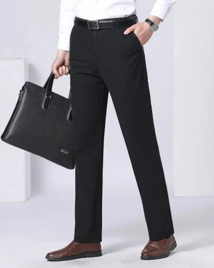 Voldri Men's 100% Cotton Business Pants - Quick-Drying, Office-Ready -   | Stylish & Elegant Fashion by Voldri