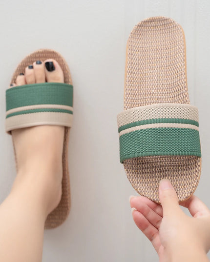 Anti-Slip  Linen Slippers