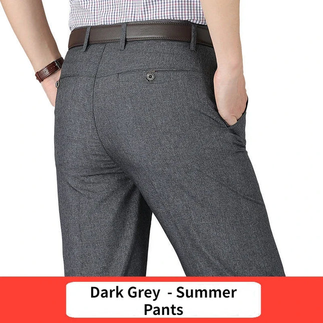 Voldri Men's Casual Suit Pants - Classic Stretch Trousers for All Seasons -   | Stylish & Elegant Fashion by Voldri