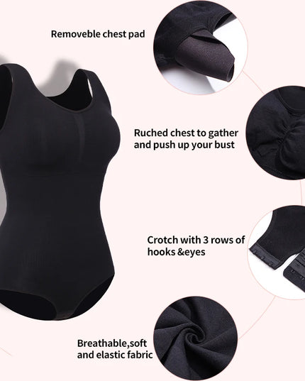 Tank Top Shapewear Bodysuits - VOLDRI