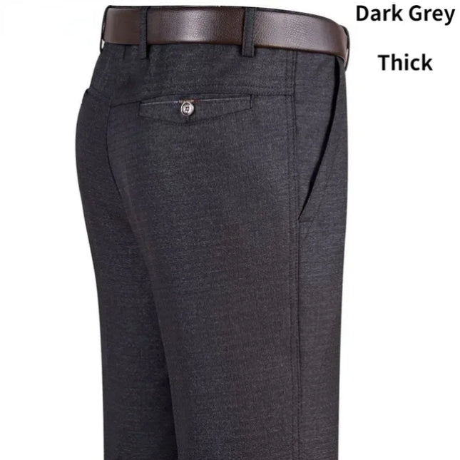 Voldri Men's Lightweight Business Pants - Gray & Black Casual Trousers -   | Stylish & Elegant Fashion by Voldri