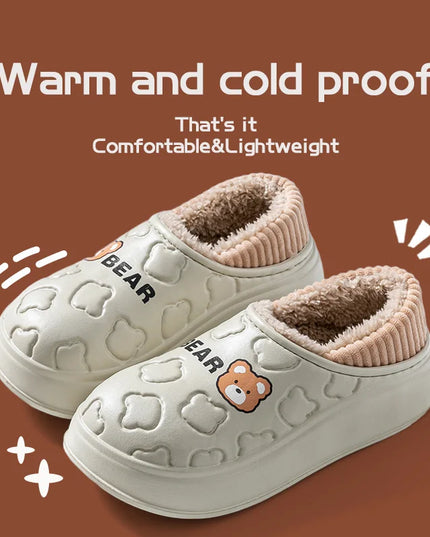 Waterproof cotton slippers