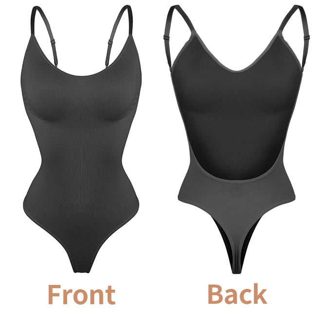 Low Back Bodysuit Tummy Control Shapewear - VOLDRI