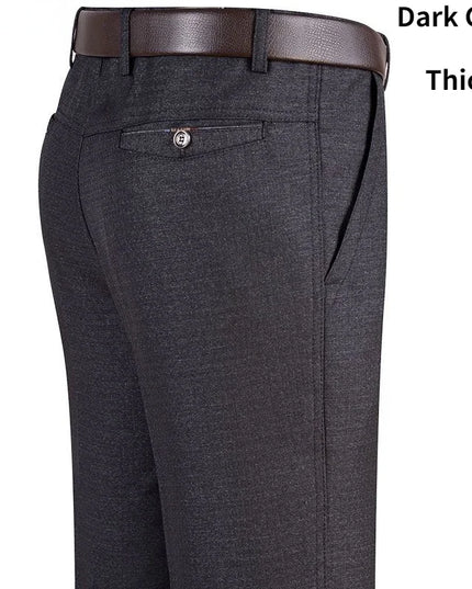 Voldri Men's Lightweight Business Pants - Gray & Black Casual Trousers -   | Stylish & Elegant Fashion by Voldri