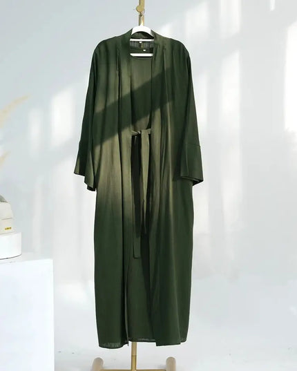 Cotton  Kimono Open Abaya