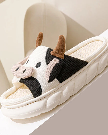 Cartoon Unisex Linen Slippers