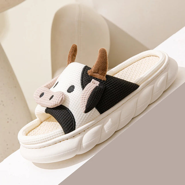 Cartoon Unisex Linen Slippers