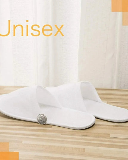 Plush Closed-toe Disposable Slippers