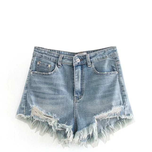 Vintage Casual Denim Shorts - VOLDRI