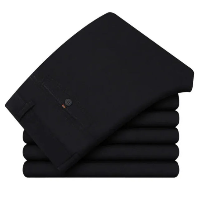 Voldri Men's Casual Cotton Suit Pants - Classic Stretch Trousers -   | Stylish & Elegant Fashion by Voldri