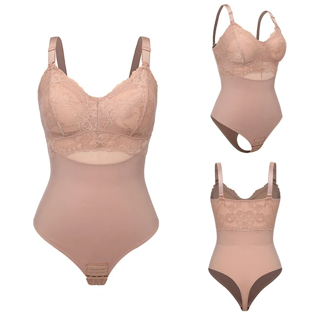 Lace Thongs Bodysuit Shapewear - VOLDRI