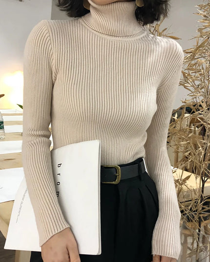 Turtleneck Knitted Sweater - VOLDRI