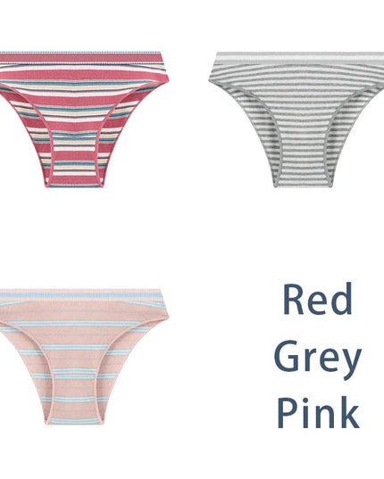 3PCS/Set  Striped Panties Underwear - VOLDRI