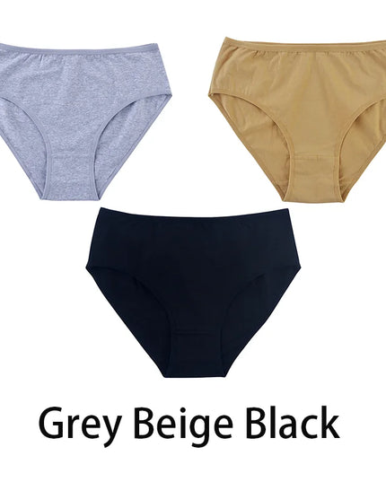 3PCS/Set Solid Color Briefs Underpants - VOLDRI