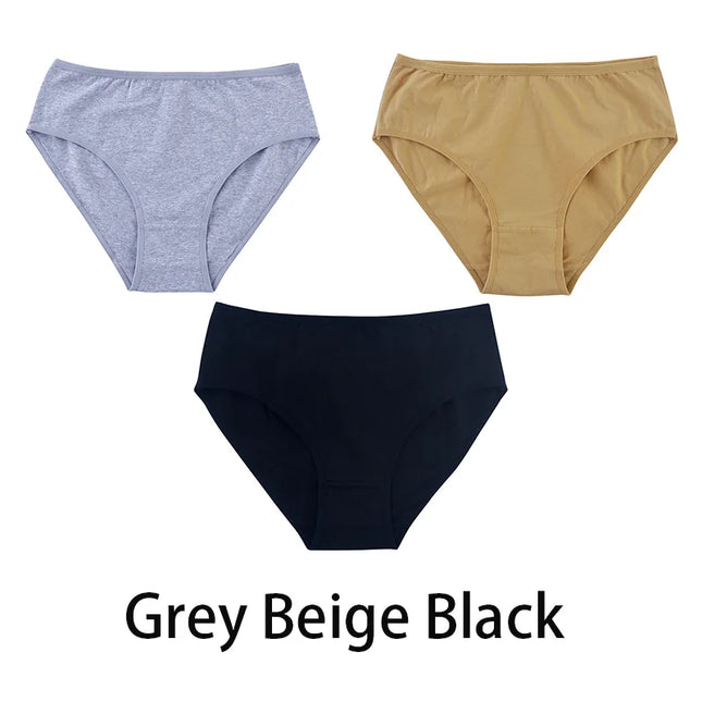 3PCS/Set Solid Color Briefs Underpants - VOLDRI