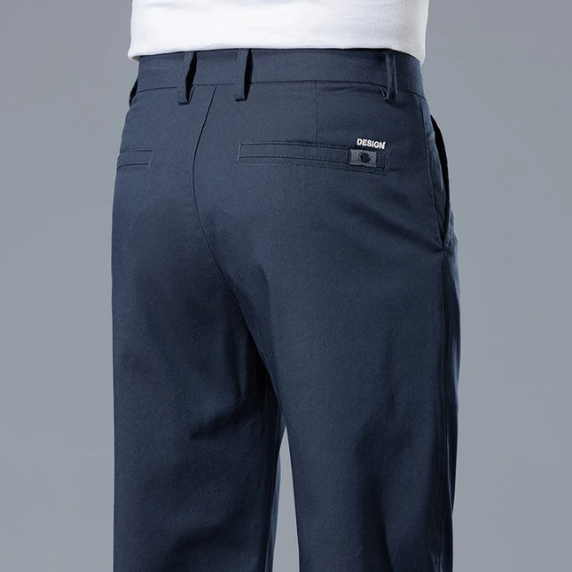 2026 Spring Summer Men's Lightweight Slim Straight Casual Pants Premium Lyocell Micro-elastic brand clothing youth thin trousers