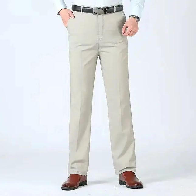 Voldri Men's 100% Cotton Business Pants - Quick-Drying, Office-Ready -   | Stylish & Elegant Fashion by Voldri