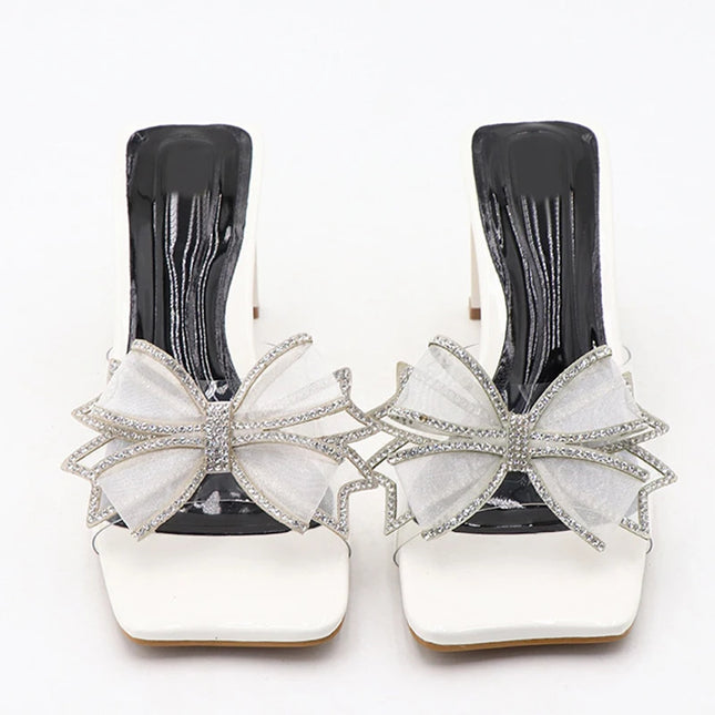 Transparent Crystal Bowknot  Slippers - VOLDRI