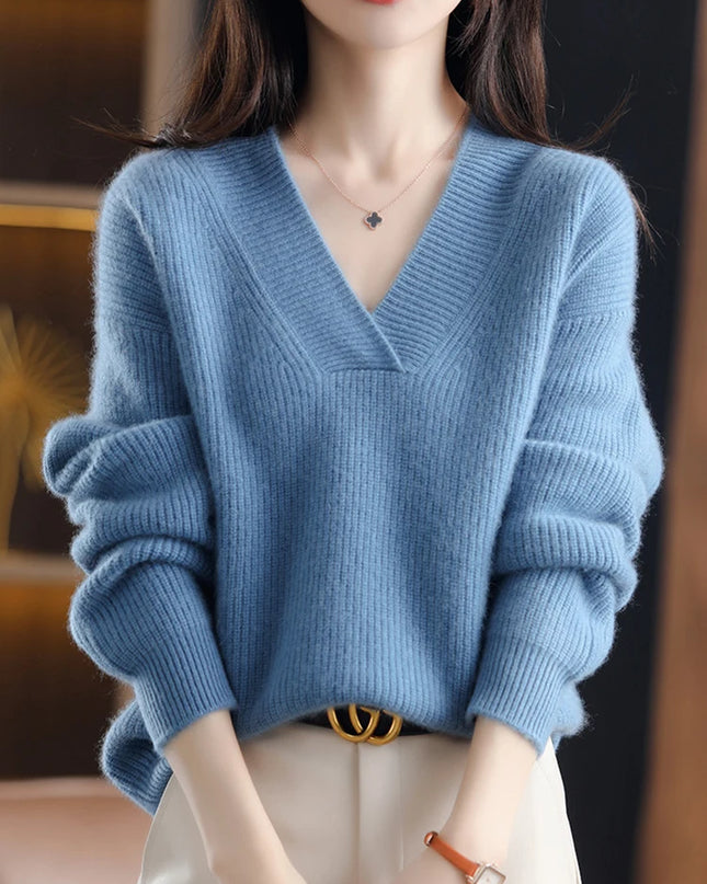 Loose Knit Sweater Casual Tops - VOLDRI