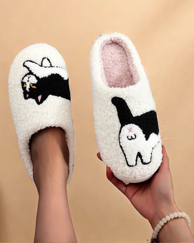 Pet Pattern Embroidery stuffed Slippers