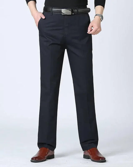 Voldri Men's 100% Cotton Business Pants - Quick-Drying, Office-Ready -   | Stylish & Elegant Fashion by Voldri