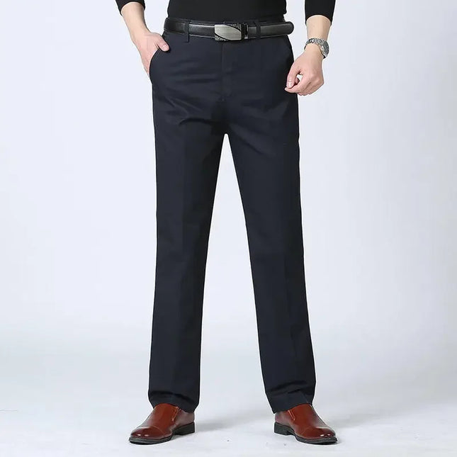 Voldri Men's 100% Cotton Business Pants - Quick-Drying, Office-Ready -   | Stylish & Elegant Fashion by Voldri