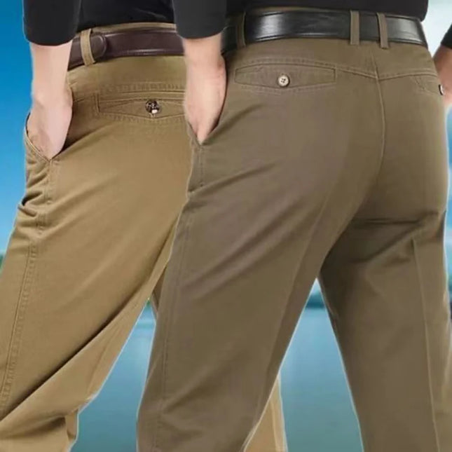 Voldri Men's Cotton Stretch Trousers - Classic Casual Business Pants -   | Stylish & Elegant Fashion by Voldri